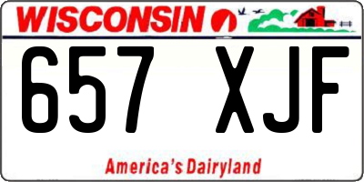 WI license plate 657XJF
