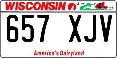 WI license plate 657XJV