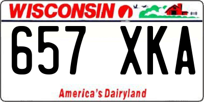 WI license plate 657XKA