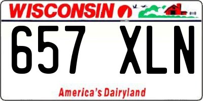 WI license plate 657XLN
