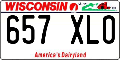 WI license plate 657XLO