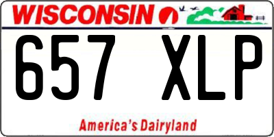 WI license plate 657XLP