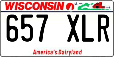 WI license plate 657XLR