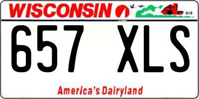 WI license plate 657XLS