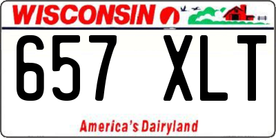 WI license plate 657XLT