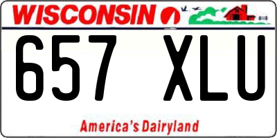 WI license plate 657XLU