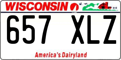 WI license plate 657XLZ