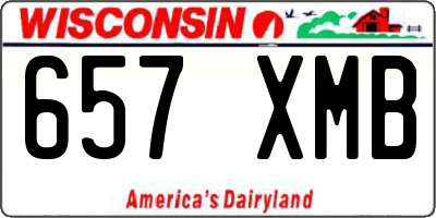 WI license plate 657XMB
