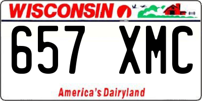 WI license plate 657XMC