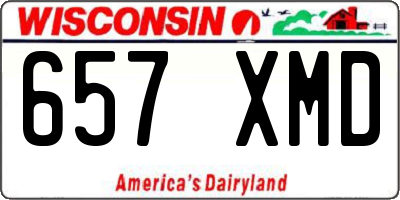 WI license plate 657XMD
