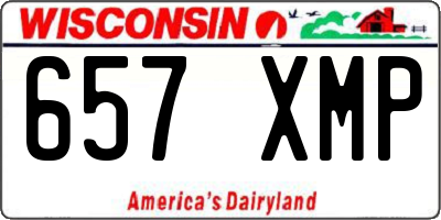 WI license plate 657XMP