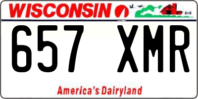 WI license plate 657XMR