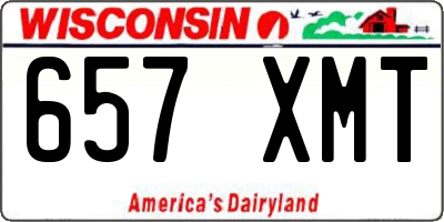 WI license plate 657XMT