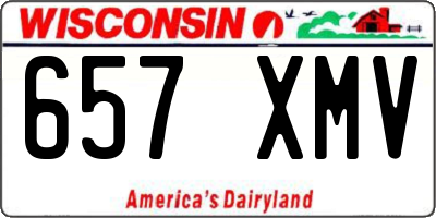 WI license plate 657XMV