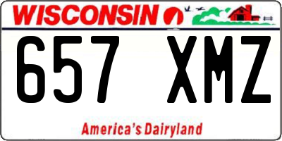 WI license plate 657XMZ