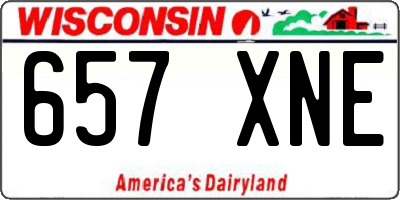 WI license plate 657XNE