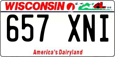 WI license plate 657XNI