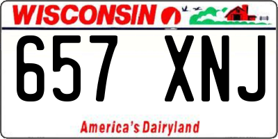 WI license plate 657XNJ