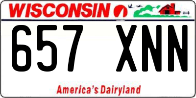 WI license plate 657XNN