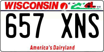 WI license plate 657XNS