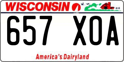 WI license plate 657XOA