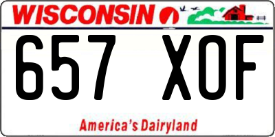 WI license plate 657XOF