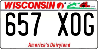WI license plate 657XOG