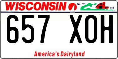 WI license plate 657XOH