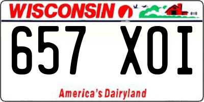 WI license plate 657XOI