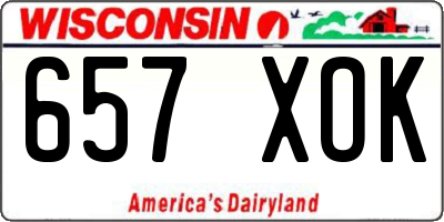 WI license plate 657XOK