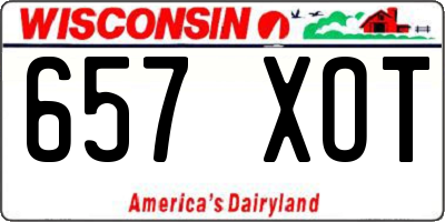 WI license plate 657XOT