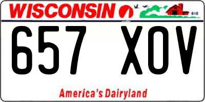 WI license plate 657XOV