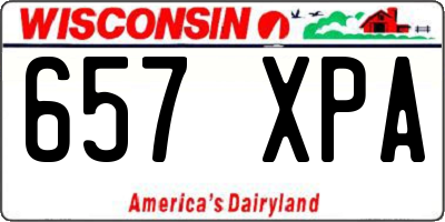 WI license plate 657XPA