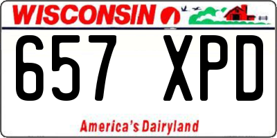 WI license plate 657XPD