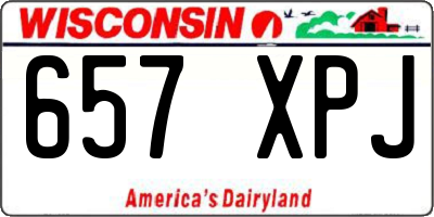 WI license plate 657XPJ