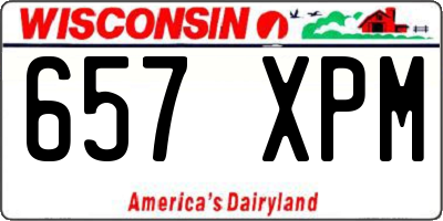 WI license plate 657XPM