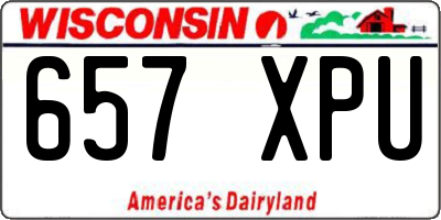 WI license plate 657XPU