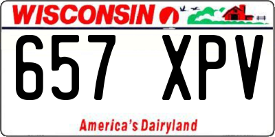 WI license plate 657XPV