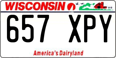 WI license plate 657XPY