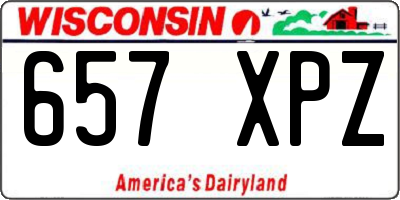 WI license plate 657XPZ