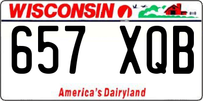 WI license plate 657XQB