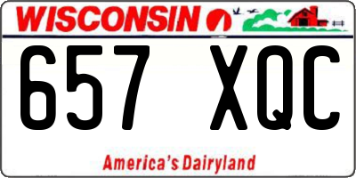 WI license plate 657XQC