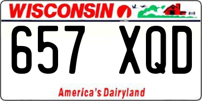 WI license plate 657XQD