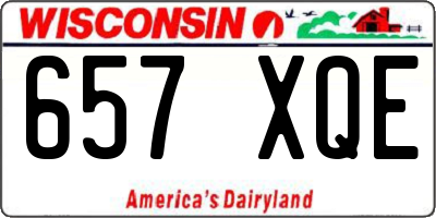 WI license plate 657XQE