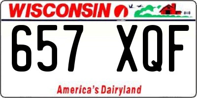 WI license plate 657XQF