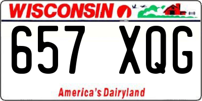 WI license plate 657XQG