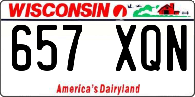 WI license plate 657XQN