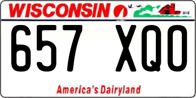 WI license plate 657XQO