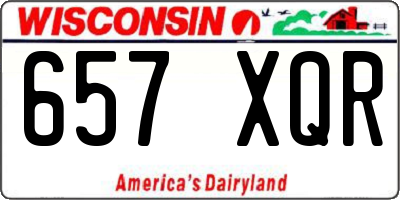 WI license plate 657XQR