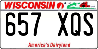 WI license plate 657XQS